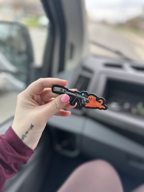 ПВХ патч "Собака зі зброєю"